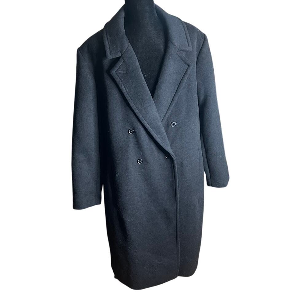 Banana Republic Timeless Black Wool blend topcoat NWT Men's size xl